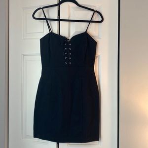 NWOT Women’s Lulus black mini dress. Size medium.